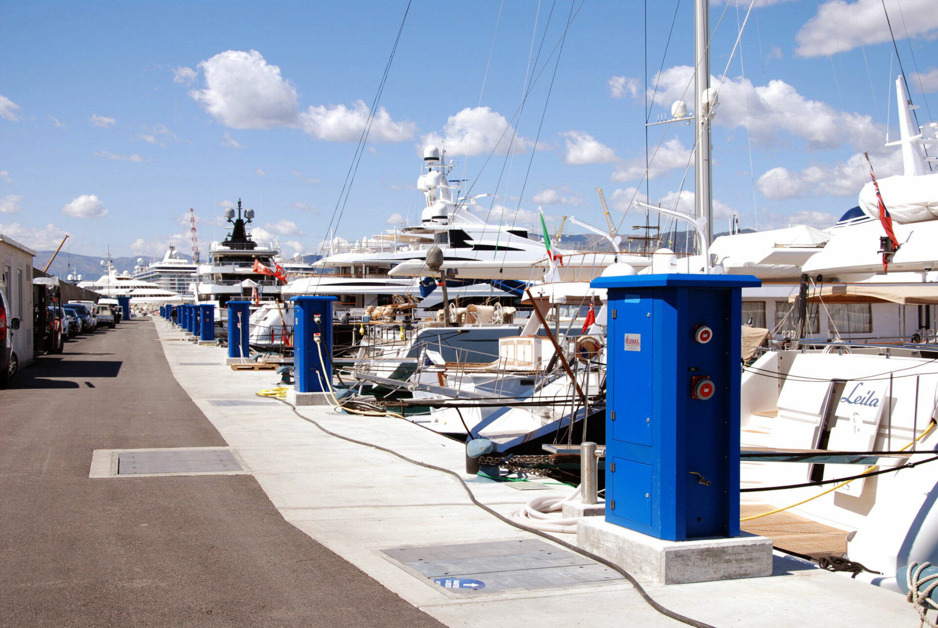 Panoramica view of Genova Waterfront Marina Docks